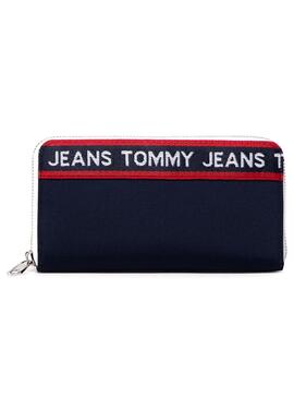 Portafoglio Logo Tommy Jeans Tape Blu per Donna