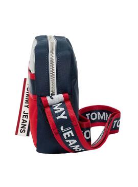 Borsa Logo Tommy Jeans Tape Rosso per Donna