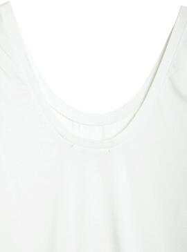 T-Shirt Naf Naf Cinghie Bianco per Donna