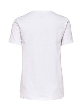 T-Shirt Only Cina Bianco per Donna