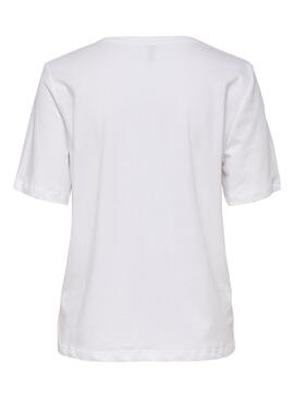 T-Shirt Only Sui Bianco per Donna