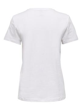 T-Shirt Only Inner Road Bianco per Donna