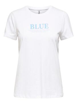 T-Shirt Only Lava Bianco per Donna