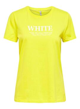 T-Shirt Only Lava Giallo per Donna