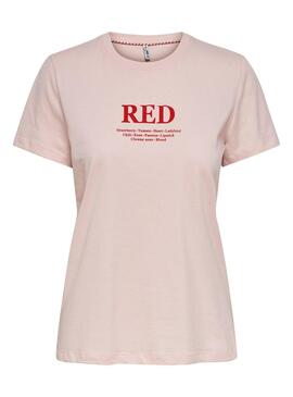 T-Shirt Only Lava Rosa per Donna