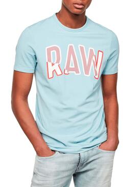 T-Shirt G-Star Multi Layer Blu per Uomo