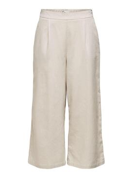 Pantaloni Only Carisa Beige per Donna