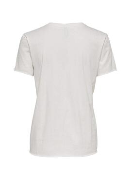 T-Shirt Only Lucy Bianco per Donna