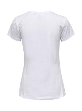 T-Shirt Only Nima Party Bianco per Donna