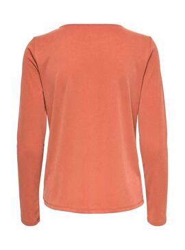 Pullover Only Naranja fresca per Donna