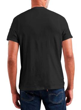 T-Shirt Levis VNeck Nero per Uomo