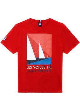 T-Shirt North Sails Saint Tropez Rosso per Uomo