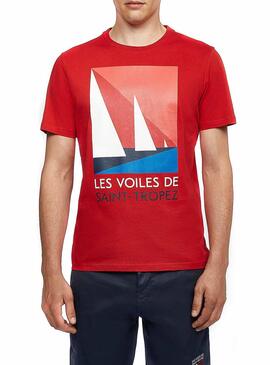T-Shirt North Sails Saint Tropez Rosso per Uomo