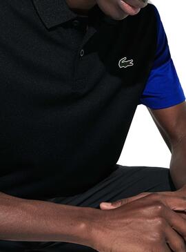 Polo Lacoste Sport Sleeve Nero per Uomo
