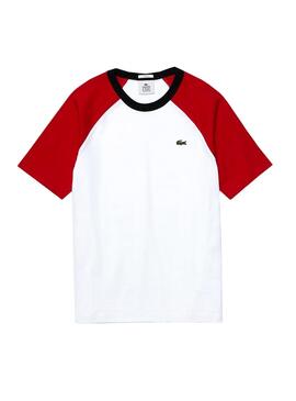 T-Shirt Lacoste Ranglan Rosso Donna e Uomo