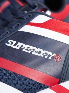 Sneaker Superdry Fero Runner Blu Navy per Uomo