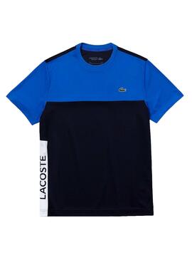 T-Shirt Lacoste Train Blu Blu Navy per Uomo
