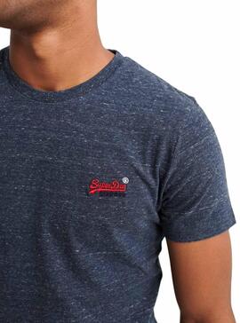 T-Shirt Superdry Vintage Embroidery Blu Uomo