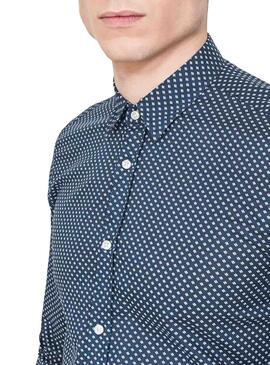 Camicia Antony Morato Micro Blu per Uomo