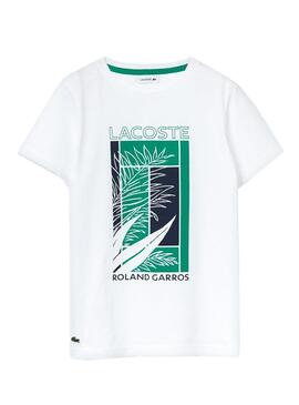 T-Shirt Lacoste Roland Garros Bianco Uomo