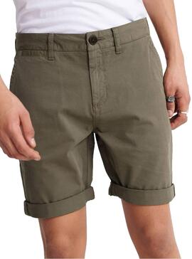 Bermudas Superdry International Chino Verde Uomo