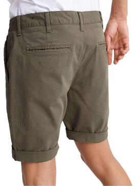 Bermudas Superdry International Chino Verde Uomo