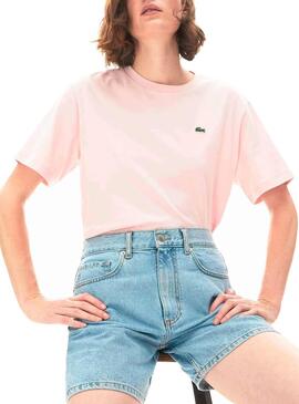 T-Shirt Lacoste Oversized Rosa per Donna