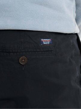 Bermudas Superdry International Chino Blu Navy Uomo