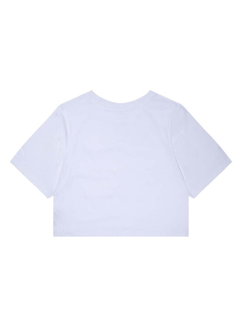 T-Shirt Levis Cropped Bianco per Ragazza