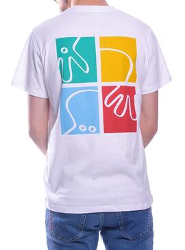 T-Shirt El Pulpo Puzzle Bianco per Uomo