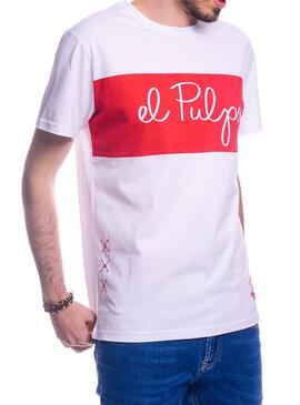 T-Shirt El Pulpo Pannello Bianco per Uomo