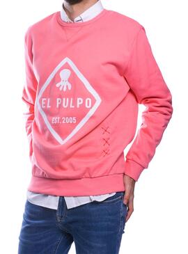 Felpe El Pulpo Rombo Logo Coral per Uomo