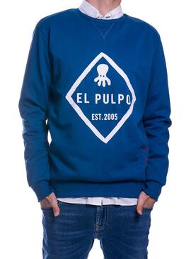 Felpe El Pulpo Rombo Logo Blu per Uomo