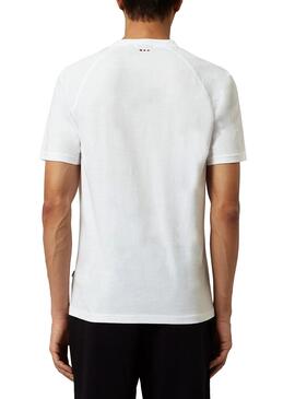 T-Shirt Napapijri Sastia Bianco per Uomo