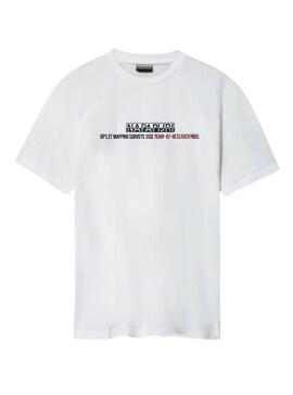 T-Shirt Napapijri Sastia Bianco per Uomo