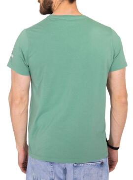 T-Shirt Norton Weiss Verde per Uomo
