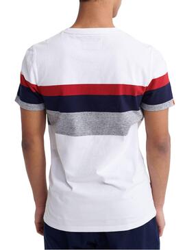 T-Shirt Superdry Classic Stripe Bianco Uomo