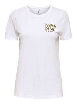T-Shirt Only Kia Bianco per Donna