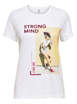 T-Shirt Only Kia Strong Bianco per Donna