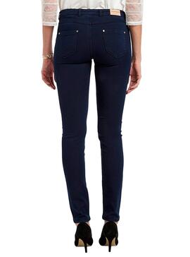Pantaloni Naf Naf Skinny Blu Navy per Donna
