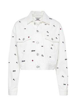 Giubbotto Tommy Jeans Star Bianco per Donna