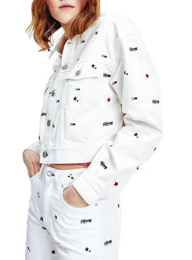 Giubbotto Tommy Jeans Star Bianco per Donna