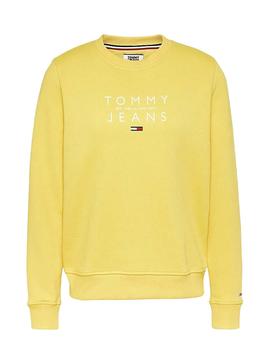 Felpe Tommy Jeans Fruit Giallo per Donna