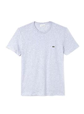 T-Shirt Lacoste Circular Grigio per Uomo