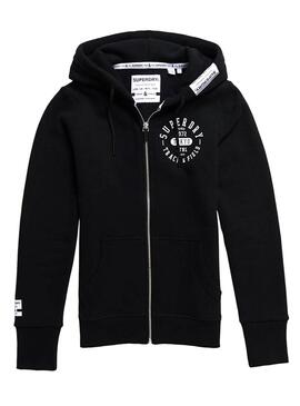 Felpe Superdry Track Ziphood Nero Donna