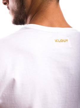T-Shirt Klout Tartan Bianco per Uomo