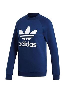 Felpe Adidas Trefoil Crew Donna blu scuro