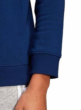 Felpe Adidas Trefoil Crew Donna blu scuro