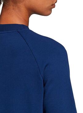 Felpe Adidas Trefoil Crew Donna blu scuro