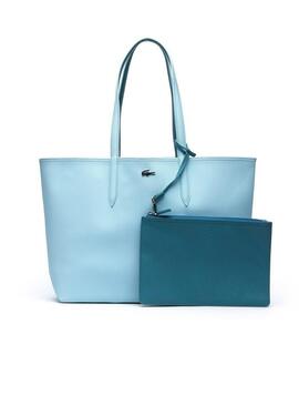 Borsa donna blu reversibile Lacoste Anna